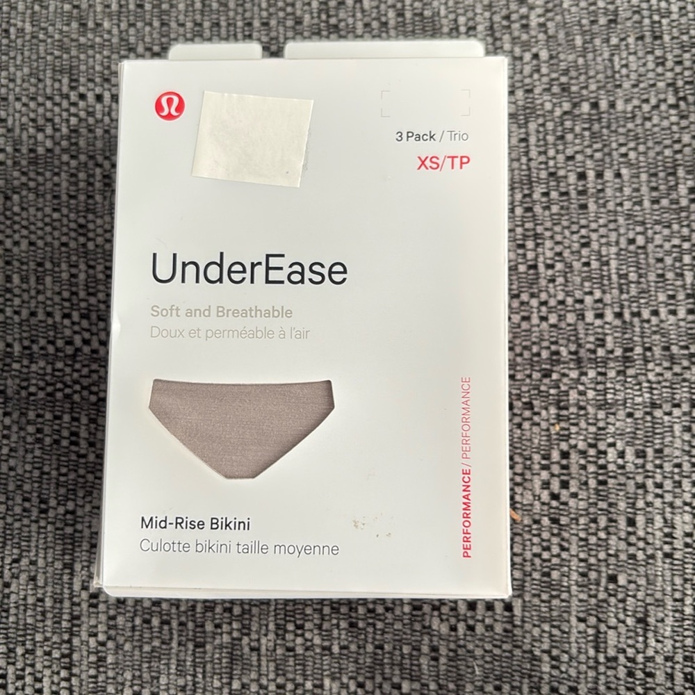 Lululemon Underease 3 Pack Mid-Rise Bikinii